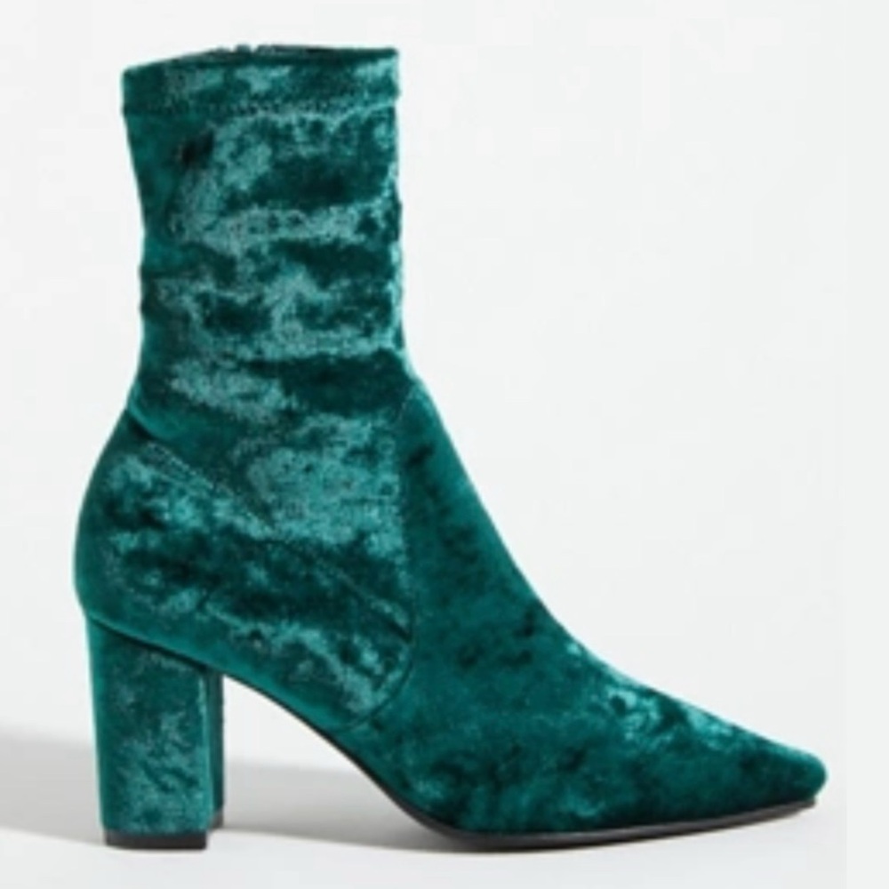 Silent D Nider Boots - Dark Green / Emerald Velvet
